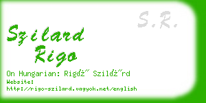 szilard rigo business card